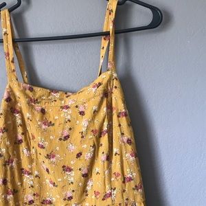 Mustard Floral Sun Dress